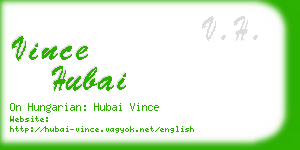 vince hubai business card